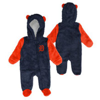 Detroit Tigers Infant Game Nap Fuzzy Jumpsuit