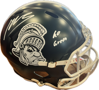 Kenneth Walker III Autographed Michigan State University Gruff Riddell Full Size Replica Speed Helmet w/ "Go Green"