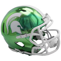 Kenneth Walker III Autographed MSU Spartans Chrome Mini Helmet (Pre-Order)