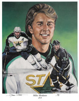 Mike Modano Autographed Minnesota North Stars 11x14 Lithograph (Pre-Order)