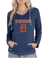 Women's Detroit Tigers Concepts Sport Navy Mainstream Terry Long Sleeve Hoodie Top