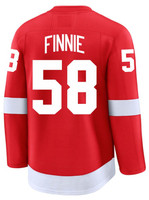 Emmittt Finnie Autographed Detroit Red Wings Adidas Red Jersey (Pre-Order)