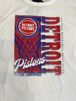 Detroit Pistons Men's Fanatics White Washed Logo Tee Shirt