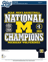 University of Michigan 2026 Men's Basketball National Champs # 2 T-shirt - Deep Tone