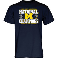 University of Michigan 2026 Men's Basketball National Champs # 2 T-shirt - Deep Tone
