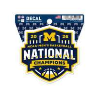 University of Michigan 2026 Men's Basketball National Champs 4x4 Clean Cut Decal