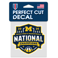 University of Michigan 2026 Men's Basketball National Champs 4x4 Perfect Cut Decal