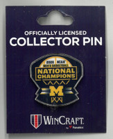 University of Michigan 2026 Men's Basketball National Champs Collector Pin