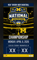 University of Michigan 2026 Men's Basketball National Champs HIGHLAND MINT Game Day Frame