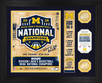 University of Michigan 2026 Men's Basketball National Champs HIGHLAND MINT Coin Frame