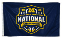 University of Michigan 2026 Men's Basketball National Champs 3x5 Champ Flag - Blue