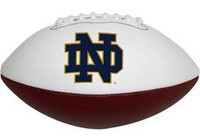 C.J. Carr Autographed Notre Dame White Panel Football (Pre-Order)
