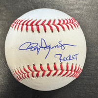Roger Clemens Autographed OMLB with Rocket Inscription 