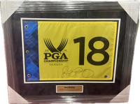 FRAMED Rory McIlroy Autographed 2014 PGA Championship Pin Flag Framed