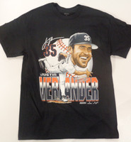 Justin Verlander Detroit Tigers Men's "Big Head” Player Caricature Art T-Shirt