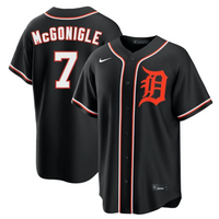 Kevin McGonigle Autographed Black Nike Detroit Tigers Jersey (Pre-Order)