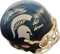 Kenneth Walker III Autographed Full Size Replica Helmet with Go Green Inscription 