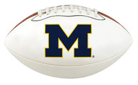Tommy Carr Autographed University of Michigan White Panel Football (Pre-Order)
