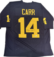 Tommy Carr Autographed Blue Custom Jersey