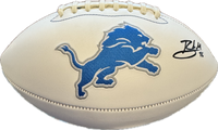 Blake Miller Autographed Detroit Lions White Panel Football