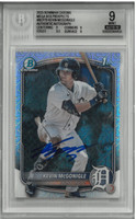 Kevin McGonigle Autographed 2025 Bowman Chrome Mega Box Prospects 10 Auto 9 Card