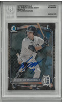 Kevin McGonigle Autographed 2025 Bowman Chrome #BCP79 Prospects Reptilian Refractor