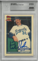 Kirk Gibson Autographed 1991 Tiffany Auto 10