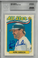Kirk Gibson Autographed 1989 Topps Tiffany Auto Grade 10