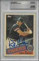 Kirk Gibson Autographed 1985 Topps Tiffany Auto Grade 9