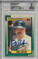Kirk Gibson Autographed 1990 Topps Tiffany Card 9 Auto 10