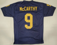 J.J McCarthy Autographed Blue Custom Jersey (Pre-Order)