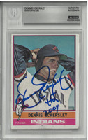 Dennis Eckersley Autographed 1976 Topps Rookie Card Auto Grade 10