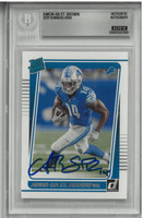 Amon-Ra St. Brown Autographed 2021 Donruss Rookie Card Auto Grade 10 