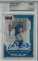 Amon-Ra St. Brown 2021 Panini Chronicles Playoff Momentum Rookies Red Rookie Card