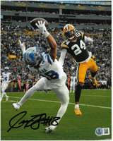 Isaac TeSlaa Autographed 16x20 1st NFL Touchdown Color