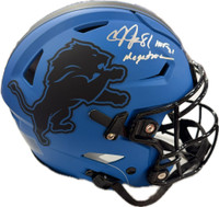 Calvin Johnson Autographed Detroit Lions Full Size Rave SpeedFlex with Megatron and Hall of Fame Inscriptions 
