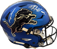 Calvin Johnson Autographed Detroit Lions Full Size Alternate SpeedFlex with Megatron and Hall of Fame Inscriptions