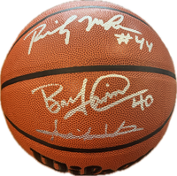 Bill Laimbeer, Rick Mahorn and Isiah Thomas Autographed Wilson Basketball