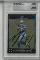 Calvin Johnson Autographed 2007 Topps Chrome #TC200 Auto Grade 10 Rookie Card