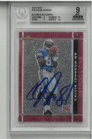 Calvin Johnson Autographed 2007 Topps Finest #135 Auto Grade 10 Card Grade 9 Rookie Card