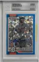 Kevin McGonigle Autographed 2026 Topps Chrome #16 Blue Rave Refractors  59/150