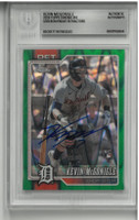 Kevin McGonigle Autographed 2026 Topps Chrome #16 Green Raywave Refractors Rookie Card 82/99