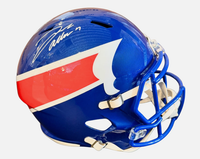 Josh Allen Autographed Buffalo Bills Full Size Replica Nickel City Helmet