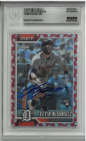 Kevin McGonigle Autographed 2026 Topps Chrome #16 Seams Refractors Auto 10 Rookie Card