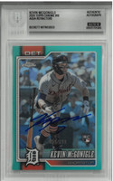 Kevin McGonigle Autographed 2026 Topps Chrome 316 Aqua Refractors 055/199 Auto 10 Rookie Card