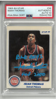 Isiah Thomas Autographed 1983-84 Star Rookie Card with Bad Boy and HOF 2000 Inscriptions Auto 10