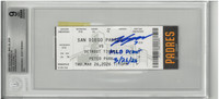 Kevin McGonigle Autographed Detroit Tigers at San Diego Padres MLB Debut Game Ticket 3/26/26 with Debut Inscription Auto 10 Ticket 9