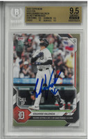 Eduardo Valencia Autographed 2026 Topps Now Gold Foil #495 Call Up 03/50 Auto 10 Card 9.5