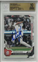 Eduardo Valencia Autographed 2026 Topps Now # 438 Call Up Rookie Card Auto 10 Card 10 Gold Label