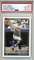 Kirk Gibson Autographed 1991 Topps Desert Shield Auto 10 Card 8